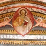 Ritratto di Gesù in una "mandorla" sorretta da due angeli - Chiesa di San Silvestro in Castello - Castelnuovo di Porto