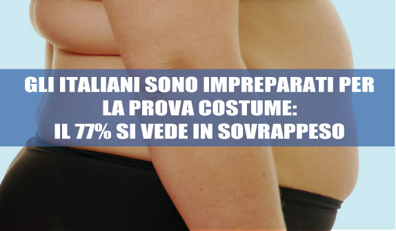 Gli italiani impreparati alla prova costume: il 77% si vede in sovrappeso