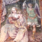 Orvinio - S Maria Raccomandati - Cappella Cervelli - Affresco di Santa Lucia